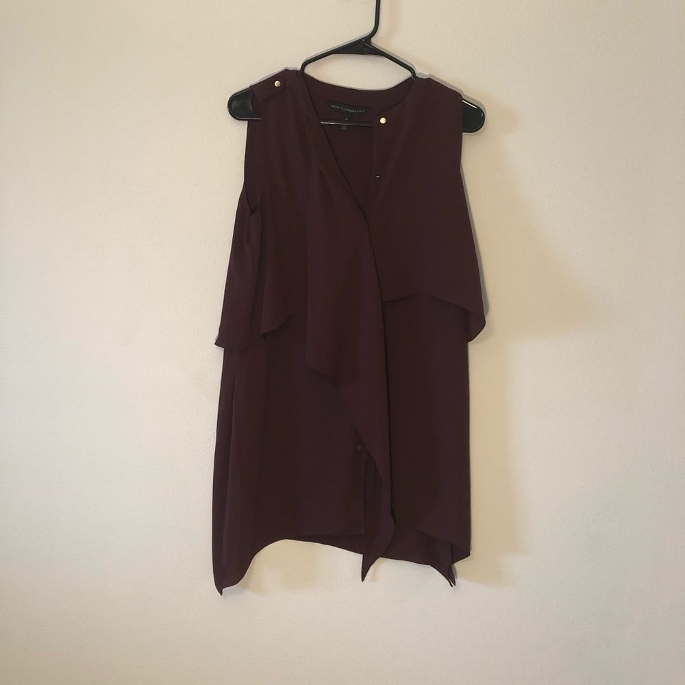 White House black market tunic faux button flowy s